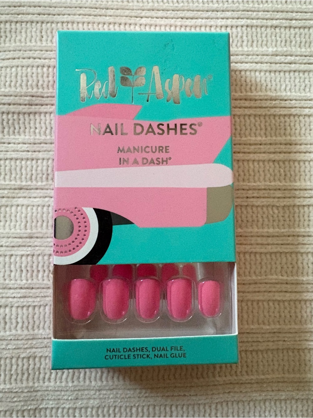 Red Aspen Pink Nail Dashes Press-On Nails Marilyn’s Pink Cadillac